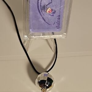 Pair Of In Ear Heart Earing And Disco Ball Necklace